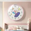 Hanlin Time Card Tong Cute and Creative Wall Clock, fashionable living room clock, children's home wall-mounted watch, silent new style Application Scenario